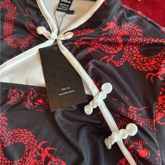 Black Dragon Bodycon Dress (Size L) - Picture 3 of 5